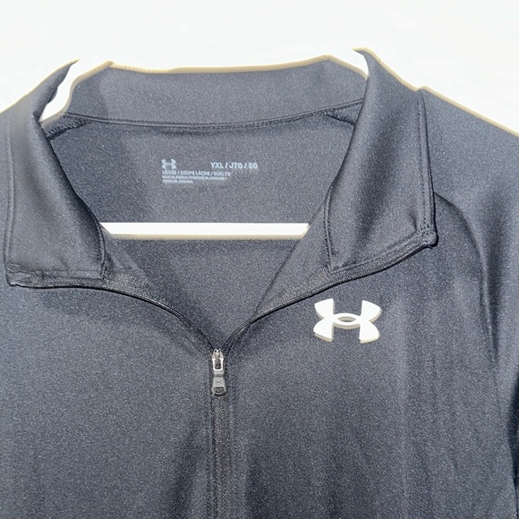 Under Armour - Youth Black Long Sleeve Pullover - Picture 2 of 4